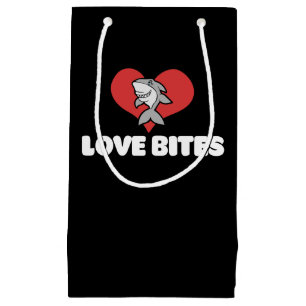 Liebe bites Funny Valentine's Day Shark Spaß Kleine Geschenktüte