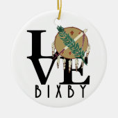 LIEBE Bixby Oklahoma Keramik Ornament (Vorne)