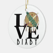 LIEBE Bixby Oklahoma Keramik Ornament (Links)