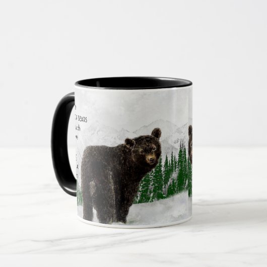 Liebe BLACK BEARS so viel Spaß Zitat Tasse (Vorderseite Links)