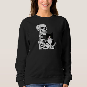 Liebe Black Cat Frauen Katzen Liebe T-Shirt für Ki Sweatshirt