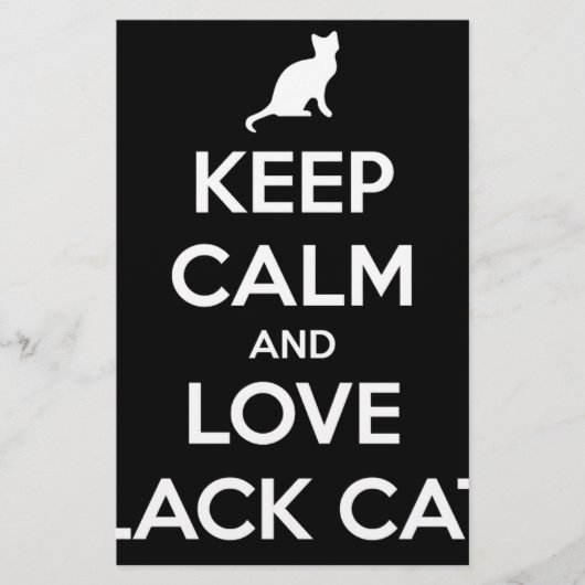 Liebe Black Cats Briefpapier (Vorderseite)