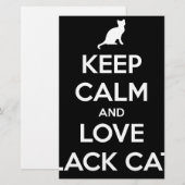 Liebe Black Cats Briefpapier (Vorne/Hinten)