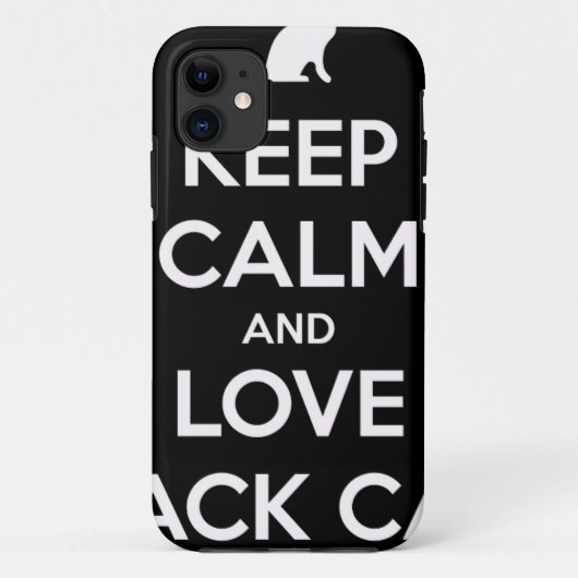 Liebe Black Cats Case-Mate iPhone Hülle (Rückseite)