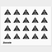 Liebe Black Cats Dreieckiger Aufkleber (Blatt)