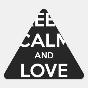 Liebe Black Cats Dreieckiger Aufkleber