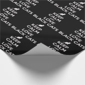 Liebe Black Cats Geschenkpapier (Ecke)