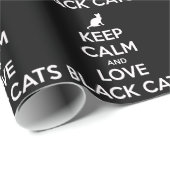 Liebe Black Cats Geschenkpapier (Rolleneckpunkt)