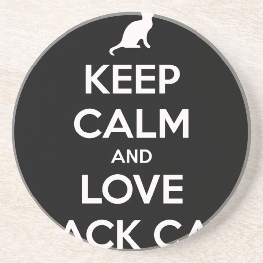 Liebe Black Cats Getränkeuntersetzer (Vorne)