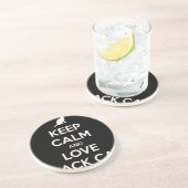 Liebe Black Cats Getränkeuntersetzer (Seite)