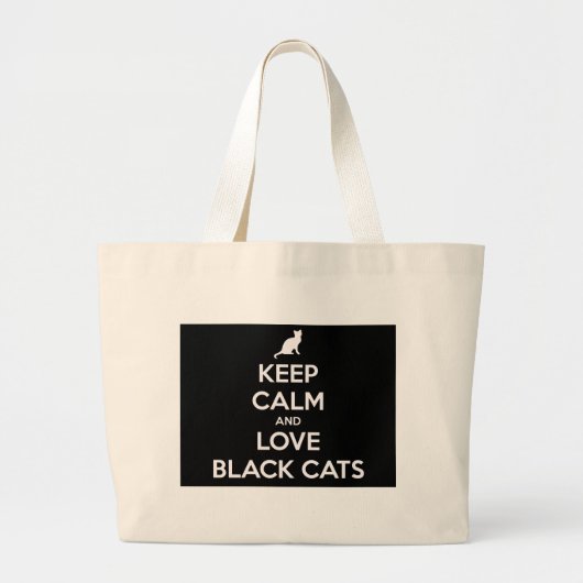Liebe Black Cats Jumbo Stoffbeutel (Vorne)