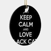 Liebe Black Cats Keramikornament (Rechts)