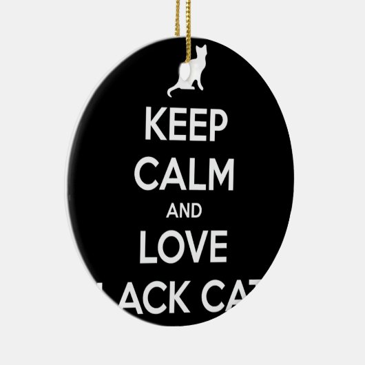Liebe Black Cats Keramikornament (Rechts)