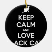 Liebe Black Cats Keramikornament (Vorne)