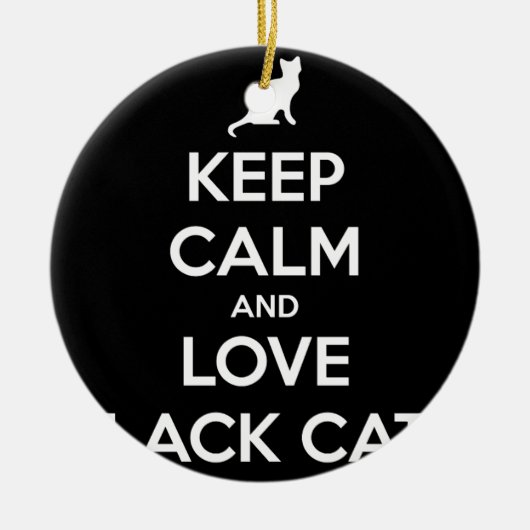 Liebe Black Cats Keramikornament (Vorne)
