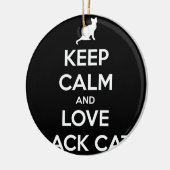 Liebe Black Cats Keramikornament (Links)