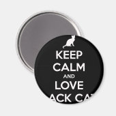 Liebe Black Cats Magnet (Vorderseite/Rückseite)