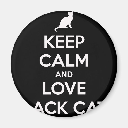 Liebe Black Cats Magnet (Vorne)