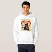 Liebe Black Cats Mens Hoodie (Vorne ganz)