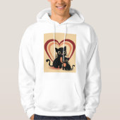 Liebe Black Cats Mens Hoodie (Vorderseite)