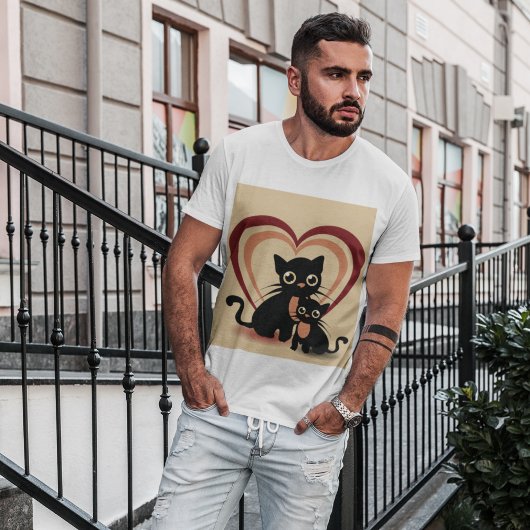 Liebe Black Cats Mens T - Shirt