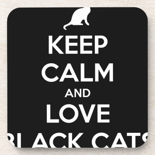 Liebe Black Cats Untersetzer (Vorderseite)