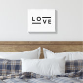 Liebe Black Typografy Leinwanddruck (Insitu (Schlafzimmer))