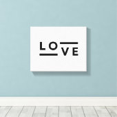 Liebe Black Typografy Leinwanddruck (Insitu (Holzboden))