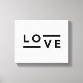 Liebe Black Typografy Leinwanddruck (Vorderseite)