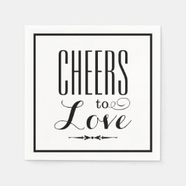 Liebe Black Wedding Typografie Serviette