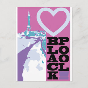 Liebe Blackpool Postkarte