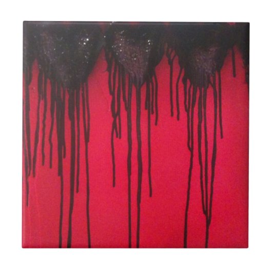 Liebe blass Black Fliese (Vorderseite)