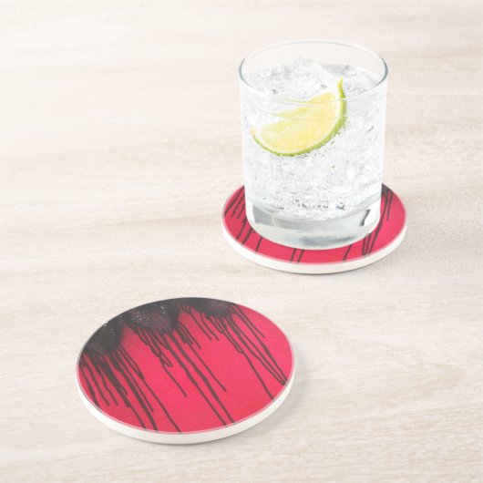 Liebe blass Black Getränkeuntersetzer (Seite)