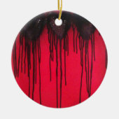 Liebe blass Black Keramik Ornament (Vorne)