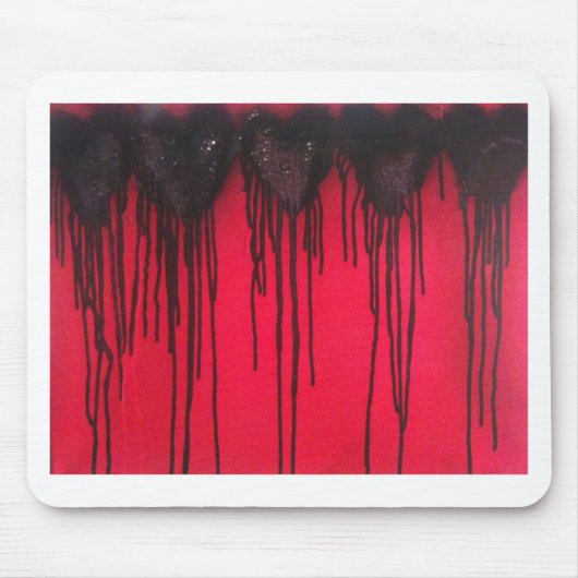 Liebe blass Black Mousepad (Vorne)