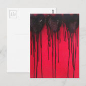 Liebe blass Black Postkarte (Vorne/Hinten)