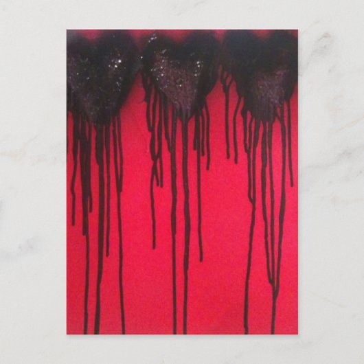 Liebe blass Black Postkarte (Vorderseite)