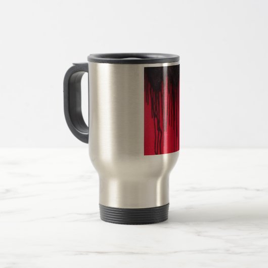 Liebe blass Black Reisebecher (Vorderseite Links)