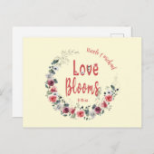 Liebe bläst Personalisierten Brautgarten Save the  Postkarte (Vorne/Hinten)