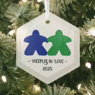 Liebe-, Blau- und Grünglasverzierungen Ornament Aus Glas
