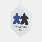 Liebe-, Blau- und Schwarz-Glas-Ornament Ornament Aus Glas (Vorderseite Links)