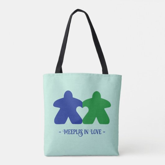 Liebe, blaue und grüne Tasche (Rückseite)