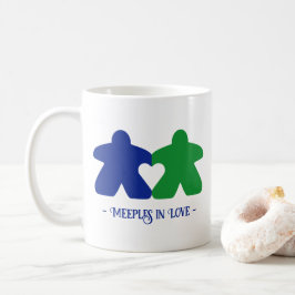 Liebe, blaue und grüne Tasse