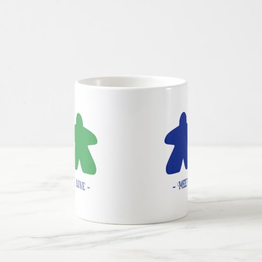 Liebe, blaue und grüne Tasse (Mittel)