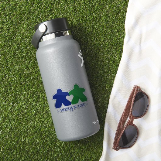 Liebe, blaue und grüne Vinyl-Aufkleber Aufkleber (HydroFlask Insitu)