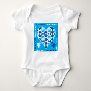 Liebe (Blauer Diamant) Baby Strampler