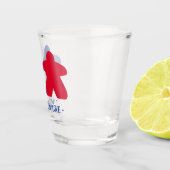 Liebe, Blauer und Roter Schuss Schnapsglas (Rechts)