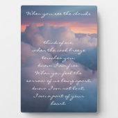 Liebe bleibt in unserem Herzen Gedicht Fotoplatte (Vorderseite)