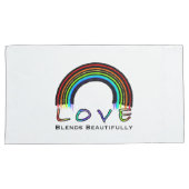 Liebe Blends schön, Regenbogen/Herz 2 Designs Kissenbezug (Vorderseite-Rechts)