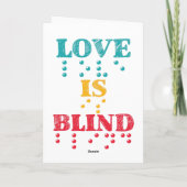 Liebe Blind Braille Feiertagskarte (Rückseite)